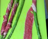 今日のおかず　アスパラの肉巻き作り方2写真