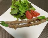 今日のおかず　アスパラの肉巻き作り方4写真