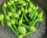 葱坊主の辛味噌和え作り方2写真