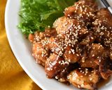 こってり黒酢の照り焼きチキン作り方5写真