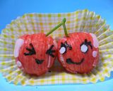 キャラ弁に♪サクランボ兄弟のおにぎり♪作り方3写真