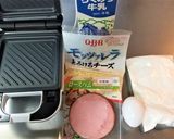 ハムチーズホットケーキ～サンドメーカー作り方1写真