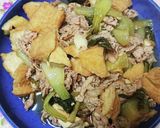 しろ菜と厚揚げ・豚肉の炒め煮作り方4写真
