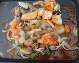 ホットプレートで焼きブイヤベースご飯付き作り方7写真