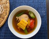 鶏肉と夏野菜のつけそば作り方6写真