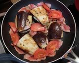 米ナスと豚肉の味噌チーズミルフィーユ作り方6写真
