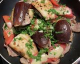 米ナスと豚肉の味噌チーズミルフィーユ作り方7写真
