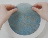 天然ハーブの青いミルクレープケーキ作り方5写真
