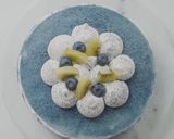 天然ハーブの青いミルクレープケーキ作り方28写真