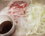 簡単手抜き☆豚薄切り肉の豚丼♪作り方1写真