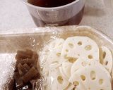 れんこんとコンニャクの土佐煮☆作り方1写真
