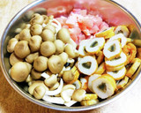 鶏 ごぼう天 しめじ 炊き込みごはん簡単作り方1写真