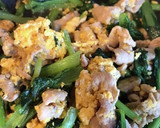 ご飯がススム！豚と小松菜と卵炒め作り方6写真