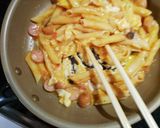 【簡単】余ったパスタで！オープンオムレツ作り方5写真