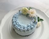 幸せを呼ぶ❤サムシングブルーチーズケーキ作り方7写真