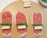アスパラとチーズの肉巻きフライ🐾作り方3写真