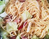 やきとり缶×春キャベツのペペロンチーノ作り方6写真