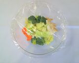 レンジで温野菜～梅かつおだれ～作り方3写真