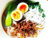 鶏ひき肉の卵とじうどん作り方6写真