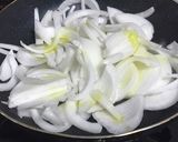 朝の一品7分♡新玉ねぎとカニカマの卵炒め作り方1写真