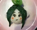 キャラ弁＊小松菜でおだんご頭の女の子作り方5写真