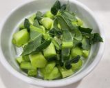 HM デ チョコ味ブロッコリーの茎ケーキ作り方1写真