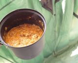 【キャンプ備忘録】トマ卵イワシ缶リゾット作り方3写真