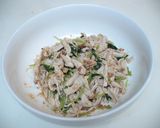 さっぱり☆鶏むね肉と三つ葉の梅干和え作り方5写真