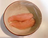レンジでチン〜梅風味ささみとナスのサラダ作り方1写真