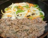 超簡単！合挽き肉と野菜のオムレツ！！作り方2写真