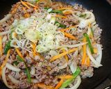 超簡単！合挽き肉と野菜のオムレツ！！作り方3写真