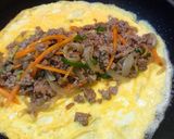 超簡単！合挽き肉と野菜のオムレツ！！作り方4写真