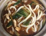 一人用土鍋で作るみそ煮込みうどん作り方3写真
