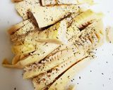 タケノコの穂先のハーブバター焼き作り方1写真
