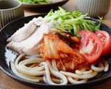 夏野菜と鶏むね肉のパワーサラダうどん作り方5写真