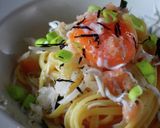 タラコ＆しらすの和風醤油バタースパゲティ作り方5写真