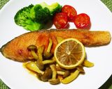 バター醬油ソースで鮭の米粉ムニエル作り方10写真