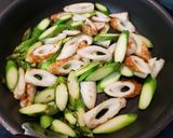 アスパラとちくわのゆかりチーズ焼き作り方2写真