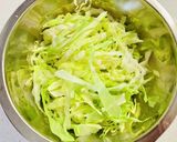 塩バターラーメン風♡in春キャベツで麺♡作り方3写真