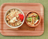 ねぎとツナの炊き込みご飯とねぎの味噌汁作り方10写真