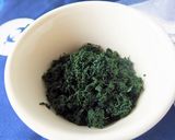 豆腐入りよもぎ白玉と自家製あんこ作り方2写真