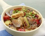 ねぎとあさりの白ワイン蒸し作り方8写真