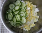 目玉焼きで簡単！白菜・胡瓜とマヨサラダ♪作り方1写真