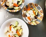 根菜ポン酢わさびごま油炒め味温野菜サラダ作り方5写真