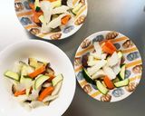 根菜ポン酢わさびごま油炒め味温野菜サラダ作り方6写真