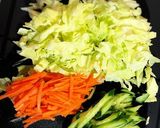 お野菜たっぷり〜ケチャマヨサラダスパ作り方1写真
