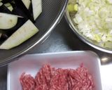 簡単♪麻婆茄子作り方1写真