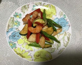 エビ、イカ、野菜の炒めもの作り方4写真
