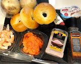 高校生男子弁当(今日はベーグルサンド)作り方1写真