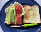 忙しい朝のトーストサンド　夏野菜作り方2写真